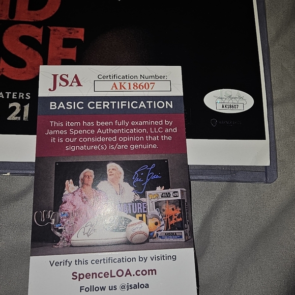 Sam Raimi and Alyssa Sutherland SIGNED 'EVIL DEAD RISE 11x17 INSCRIPTION AND JSA - Picture 5 of 5